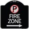 Signmission No Parking Symbol and Right Arrow Heavy-Gauge Aluminum Architectural Sign, 18" x 18", BS-1818-24654 A-DES-BS-1818-24654 - alternate 1